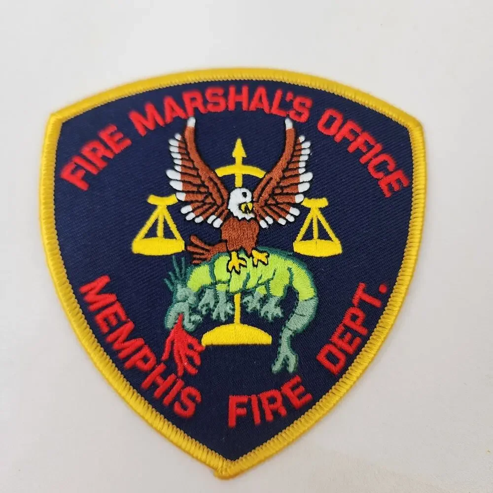 Lot of 4 Fire Dept Patches Tennessee Memphis Repair Education Marshalls Office